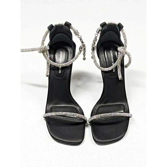 Jonathan Simkhai Dalton Women's Crystal Knot Black Sandal Size 36 EU (MSRP $595) - Picture 5 of 10